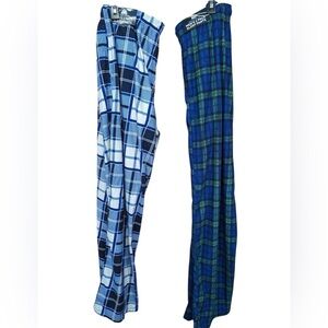 Men’s 2pack soft plaid pajama pants‎ with drawstring  size Medium